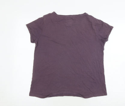 Womens UK Size 2XS Superdry Purple Basic T-Shirt