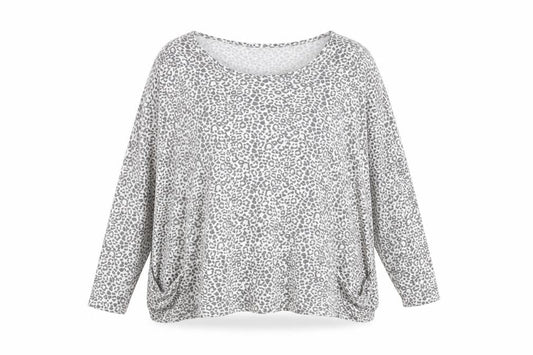 A Post Card from Brighton Grey Women's T-Shirt, Size 2, Animal Print