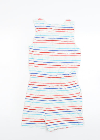 Maine Girls Multi-Stripe Cotton Playsuit, Size 13-14