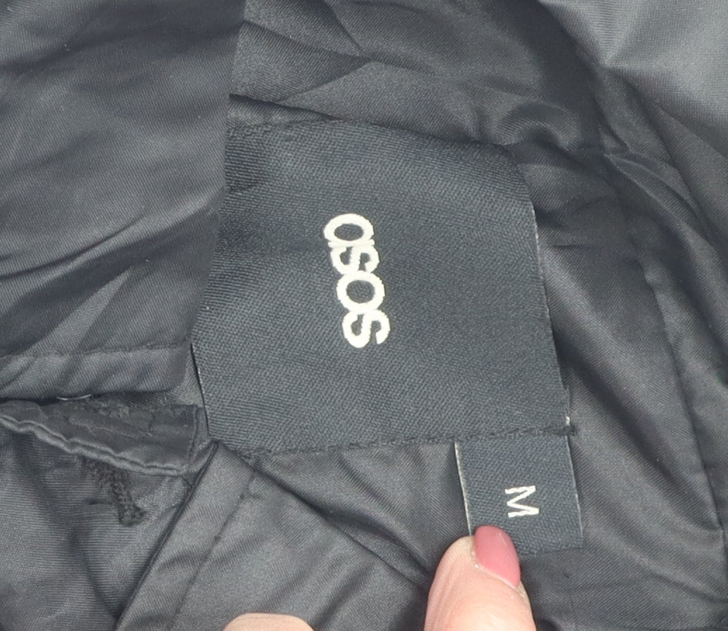 Unisex Adults UK Size M ASOS Black Basic Jacket