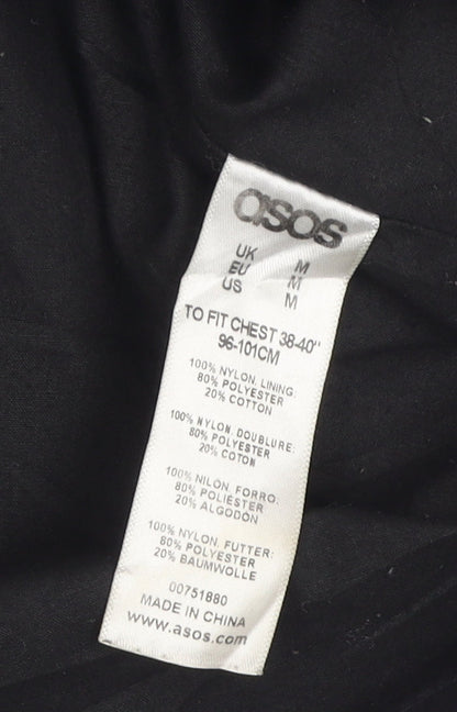 Unisex Adults UK Size M ASOS Black Basic Jacket
