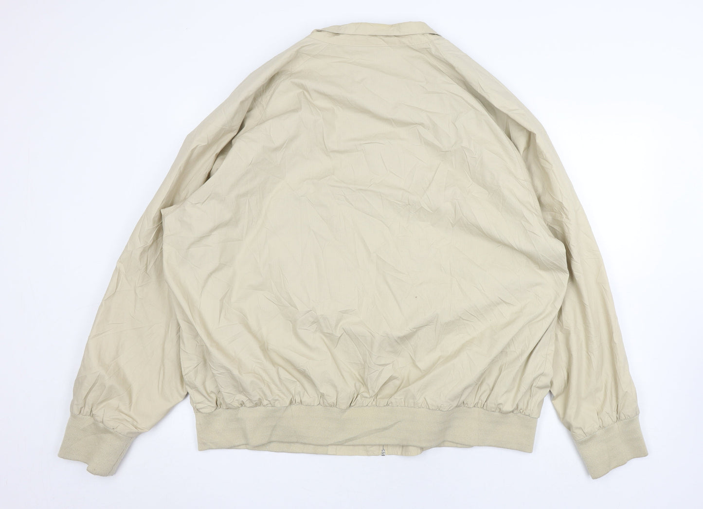 Bar Harbour Men's Beige Cotton Bomber Jacket 2XL