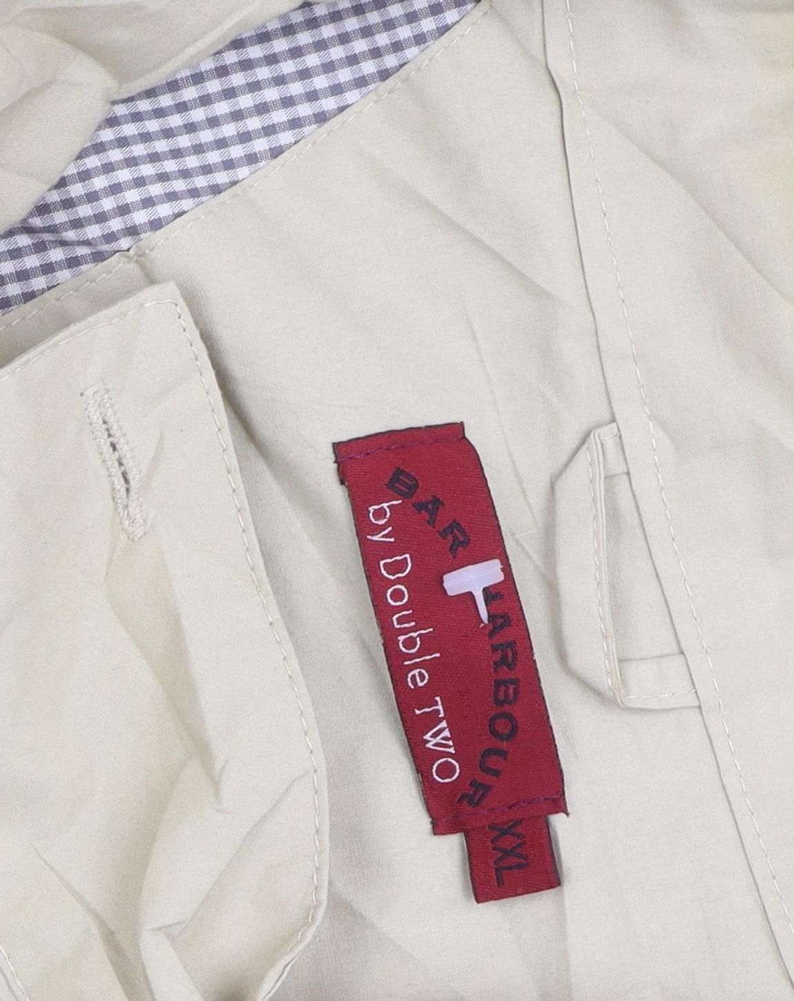 Bar Harbour Men's Beige Cotton Bomber Jacket 2XL