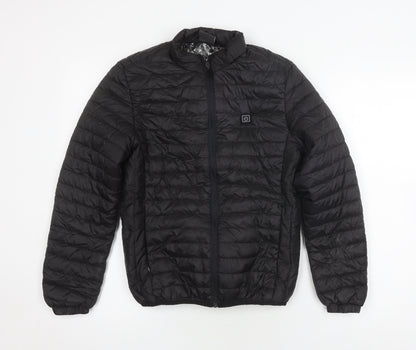 E SPORTS Kids Black Puffer Jacket, Small, Winter Outdoor