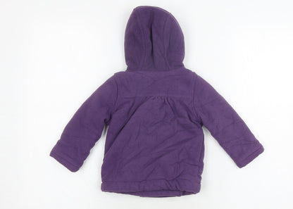 E-Vie Angel Girls' Purple Hooded Coat 12-18 Months