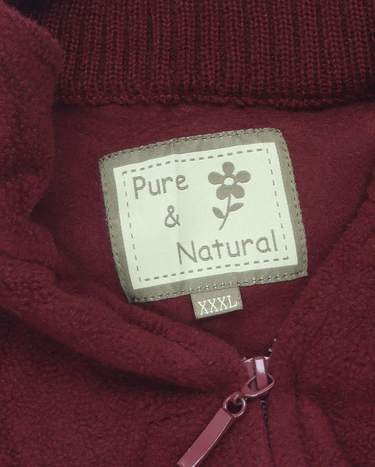 Womens UK Size 3XL Pure & Natural Red Full Zip Jumper