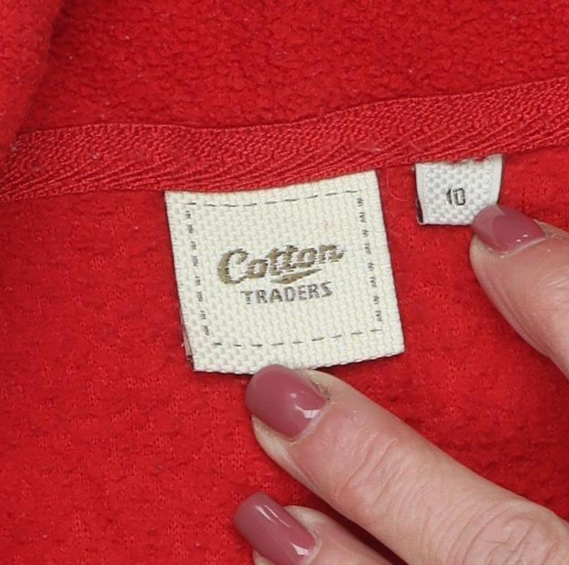 Womens UK Size 10 Cotton Traders Red  T-Shirt