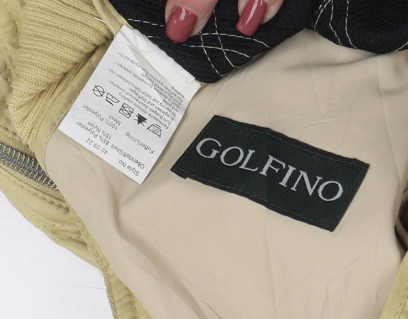Golfino Women's Beige Waistcoat Size 12, Zipped Pockets