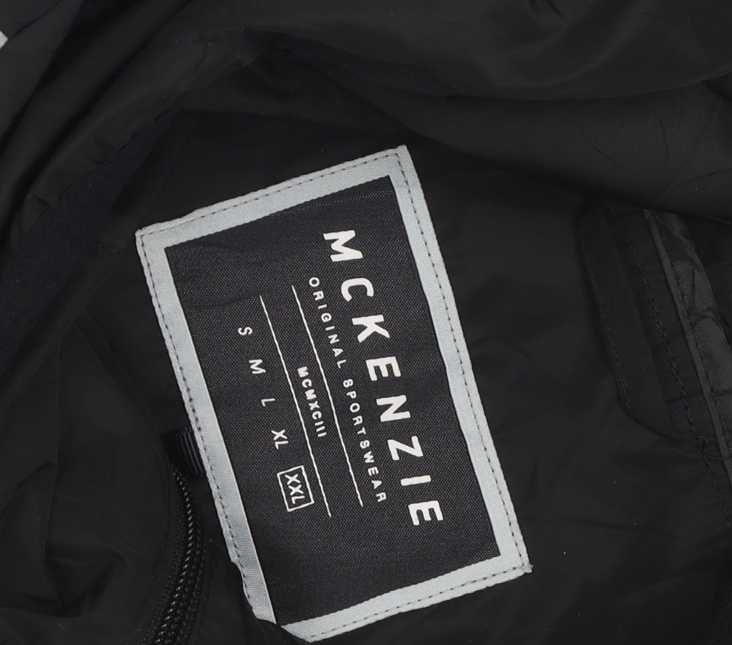 Mens UK Size XL McKenzie Black Windbreaker Coat