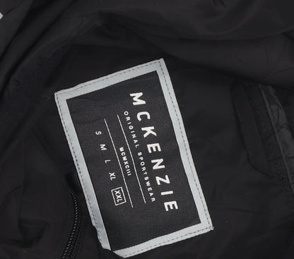 Mens UK Size XL McKenzie Black Windbreaker Coat