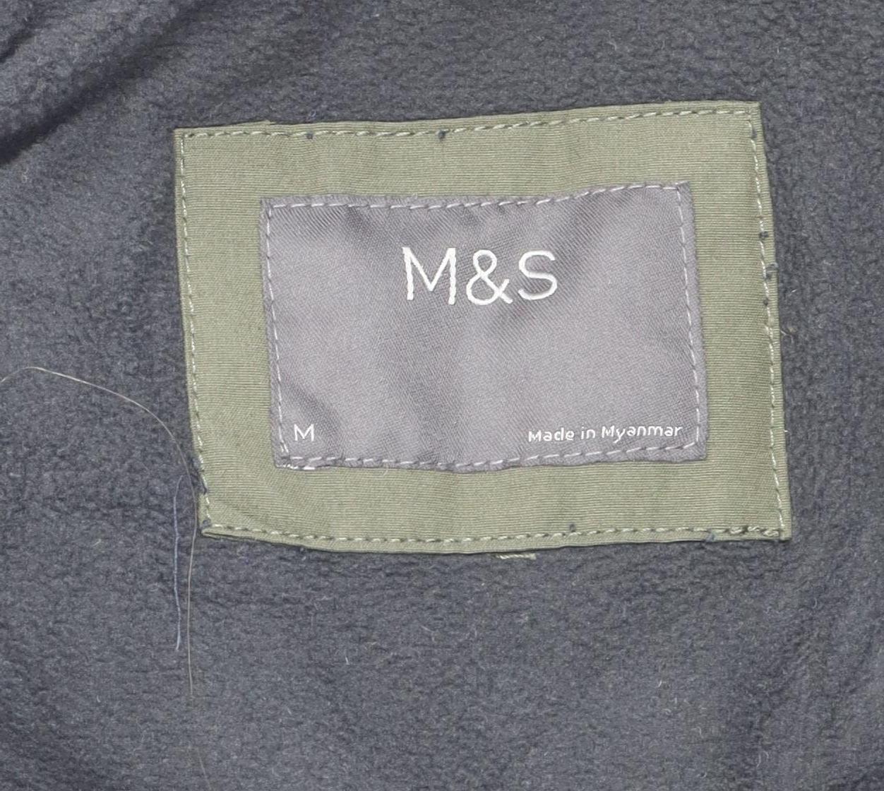 Womens UK Size M Marks and Spencer Green Parka Coat