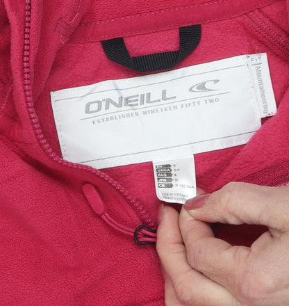 O'Neill Women Pink Henley Fleece Sweatshirt, Size 8