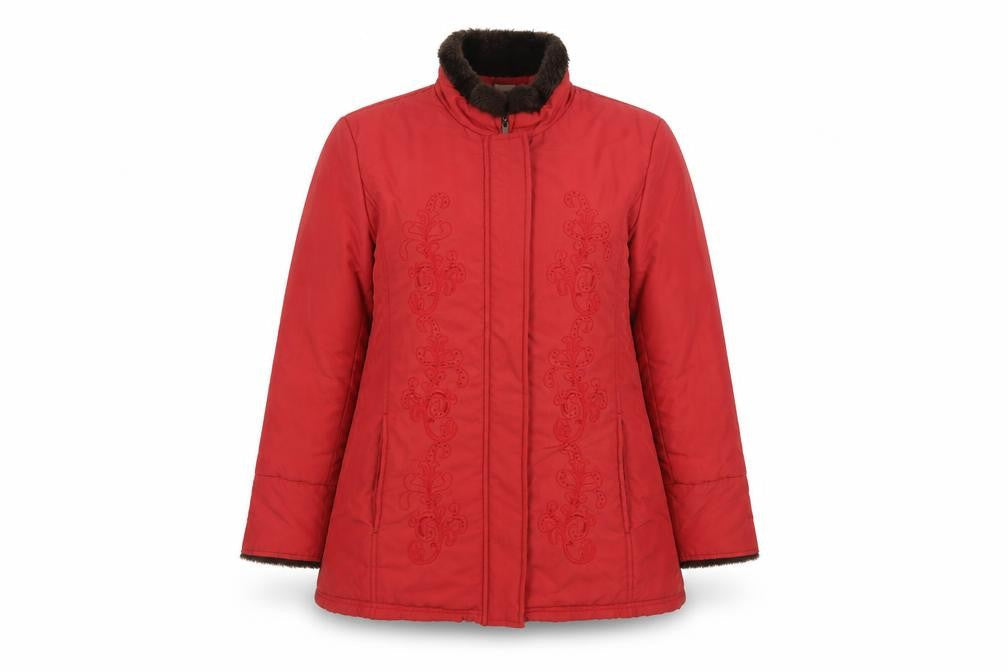 Womens UK Size 14 Cotton Traders Red Basic Jacket