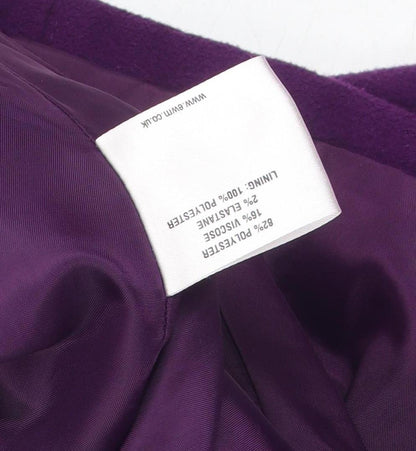 Womens UK Size 14 Style by EWM Purple Pea Coat