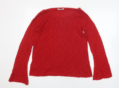 Womens UK Size L Pull&Bear Red Pullover Jumper