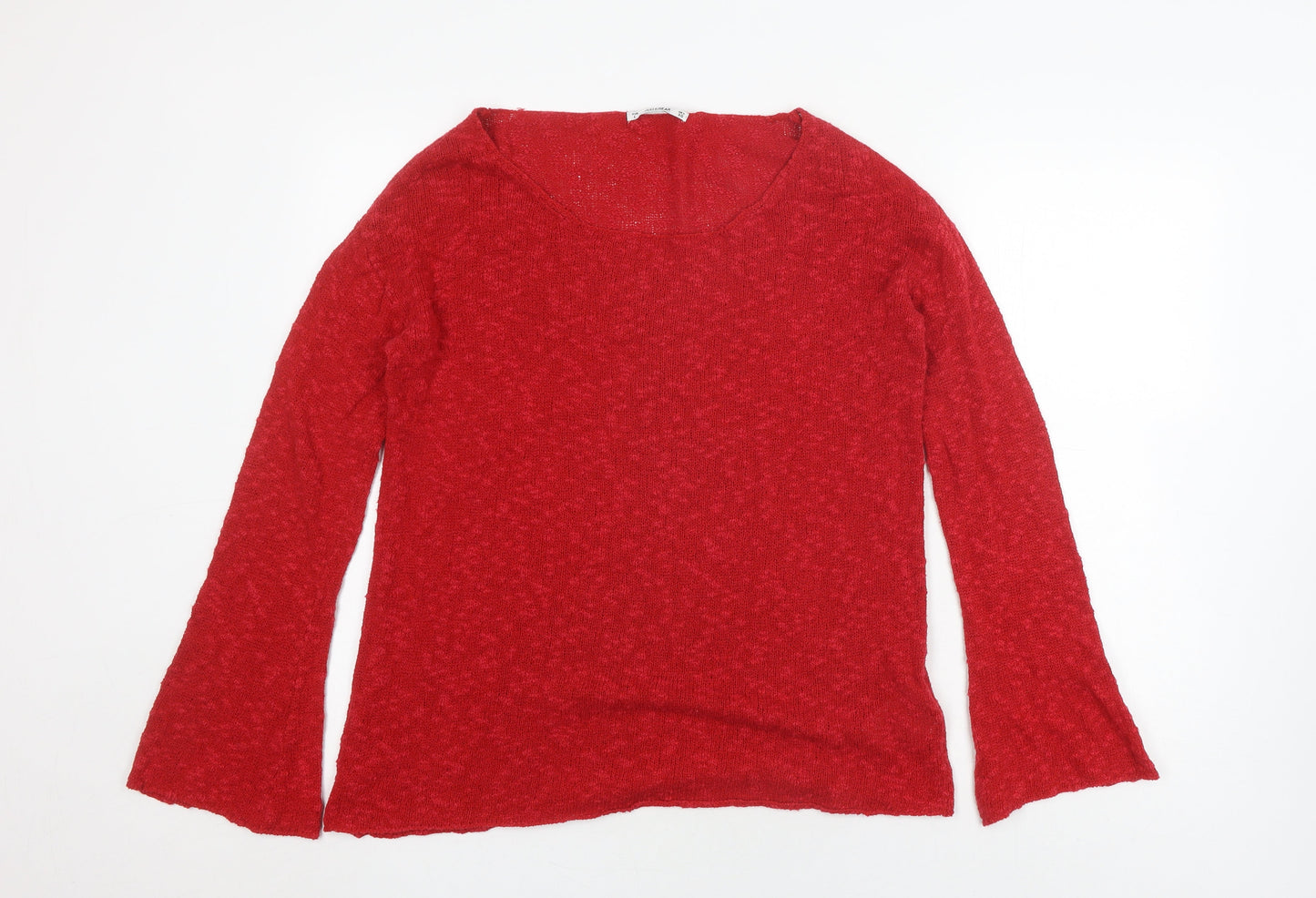Womens UK Size L Pull&Bear Red Pullover Jumper