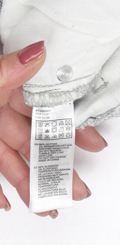 Forever 21 Women's Grey Floral Cut-Off Shorts