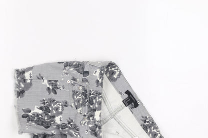 Forever 21 Women's Grey Floral Cut-Off Shorts