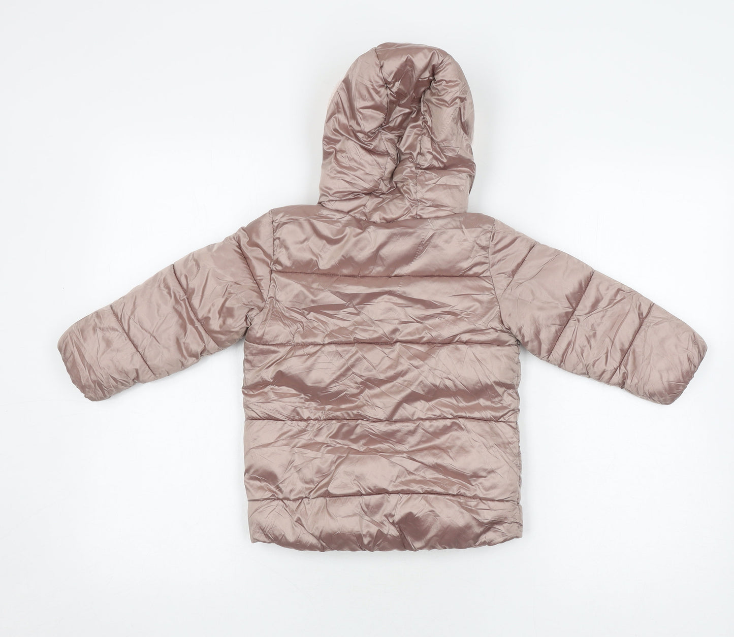 Next Girls Brown Puffer Jacket Size 18 Hooded Winter Coat