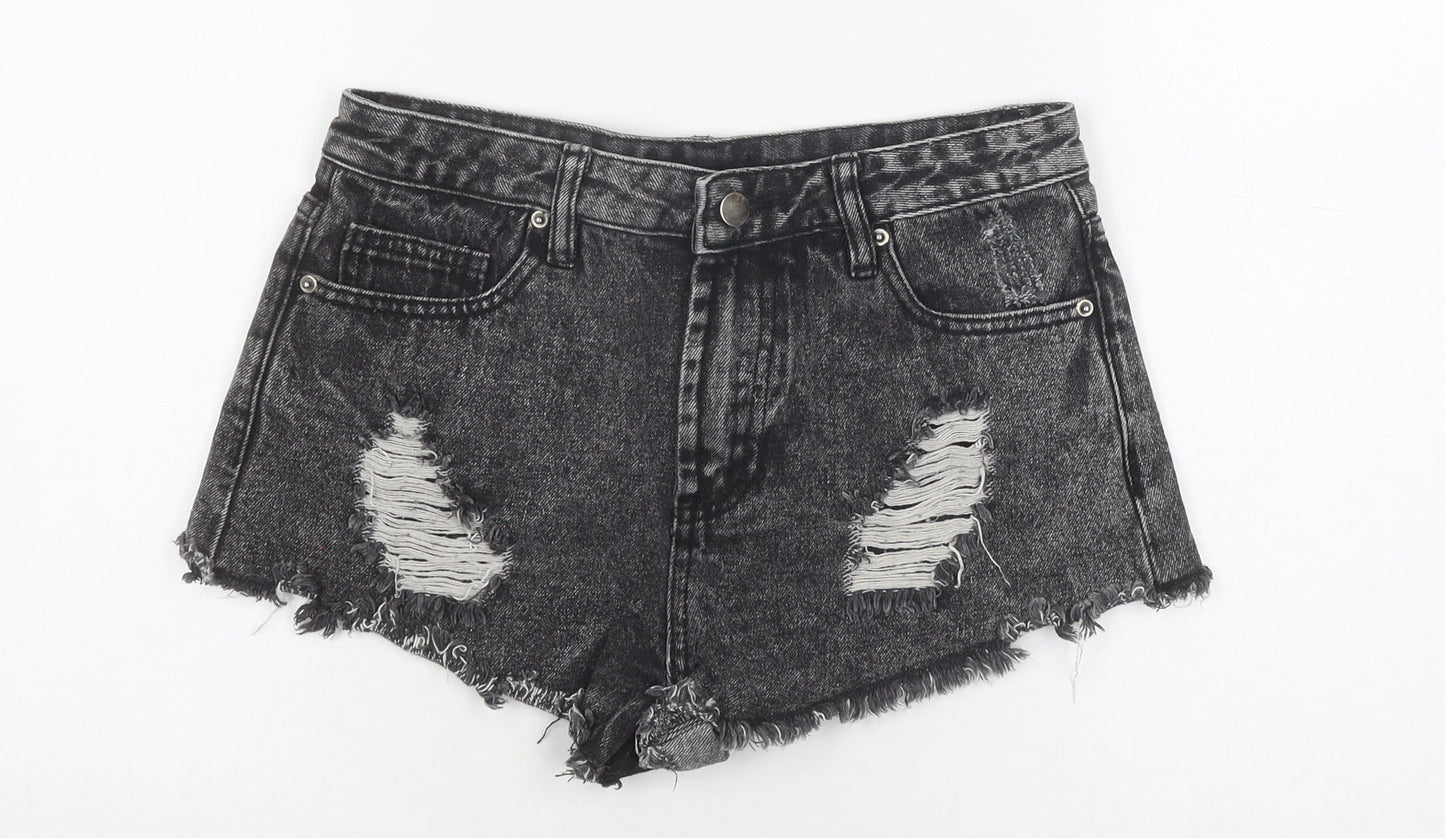 Forever 21 Black Women Cut-Off Denim Shorts Size 6