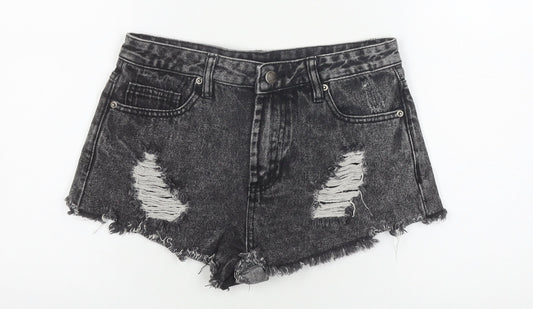 Forever 21 Black Women Cut-Off Denim Shorts Size 6