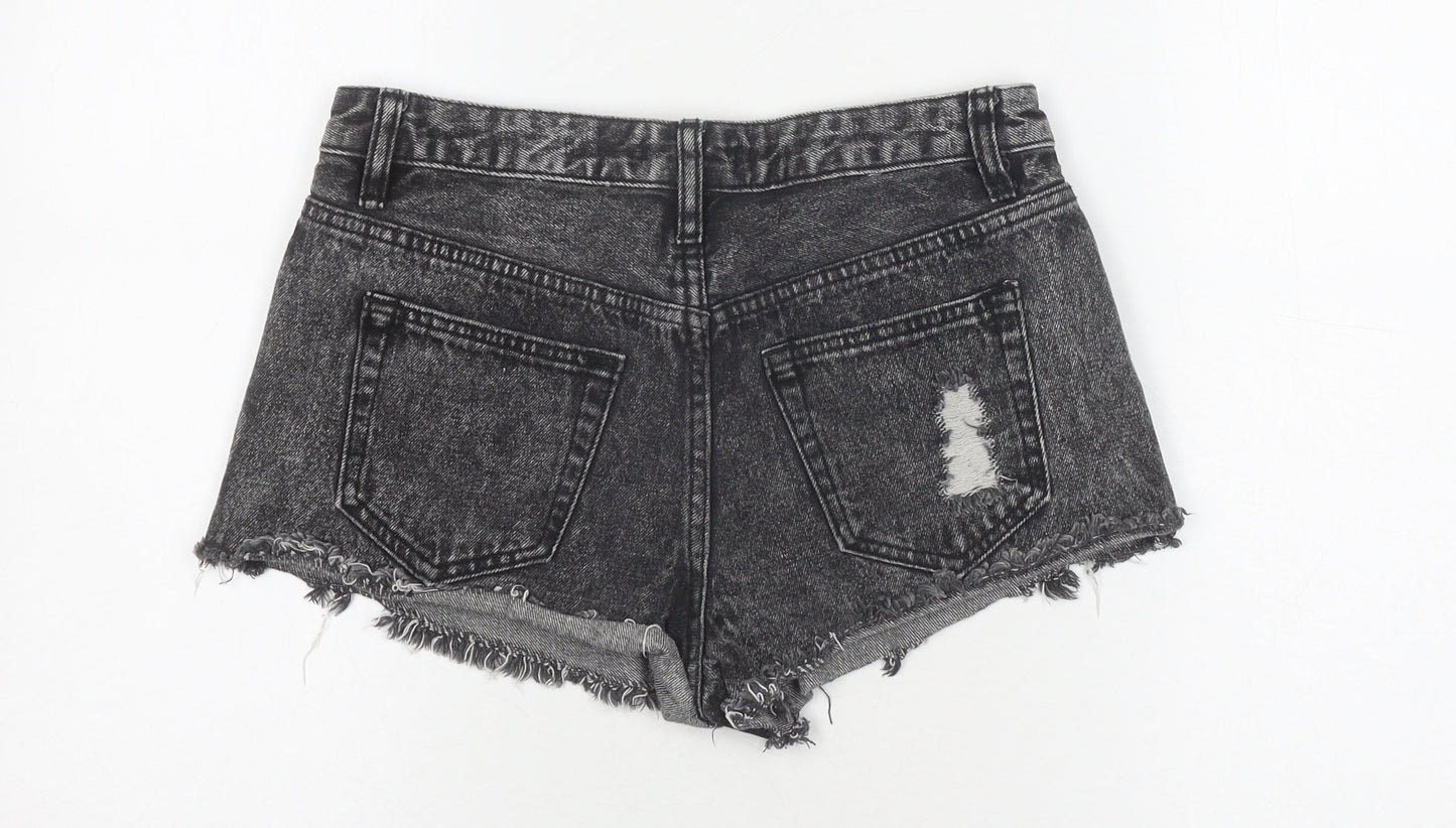 Forever 21 Black Women Cut-Off Denim Shorts Size 6
