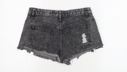 Forever 21 Black Women Cut-Off Denim Shorts Size 6