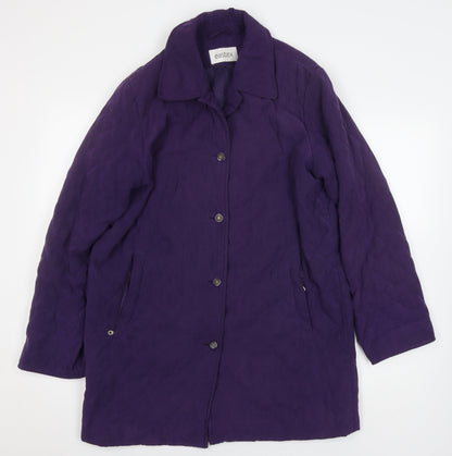 Womens UK Size 10 Easttex Purple Quilted Coat