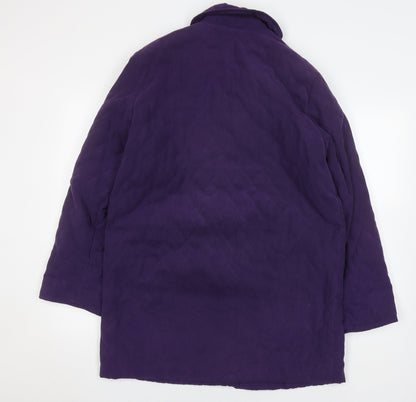 Womens UK Size 10 Easttex Purple Quilted Coat