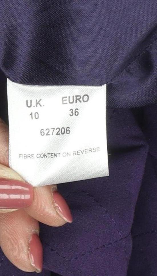 Womens UK Size 10 Easttex Purple Quilted Coat