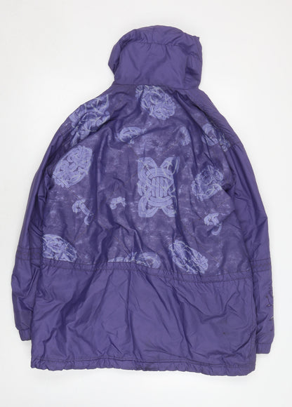 Luhta Women's Purple Parka Jacket Size 14 Winter Casual