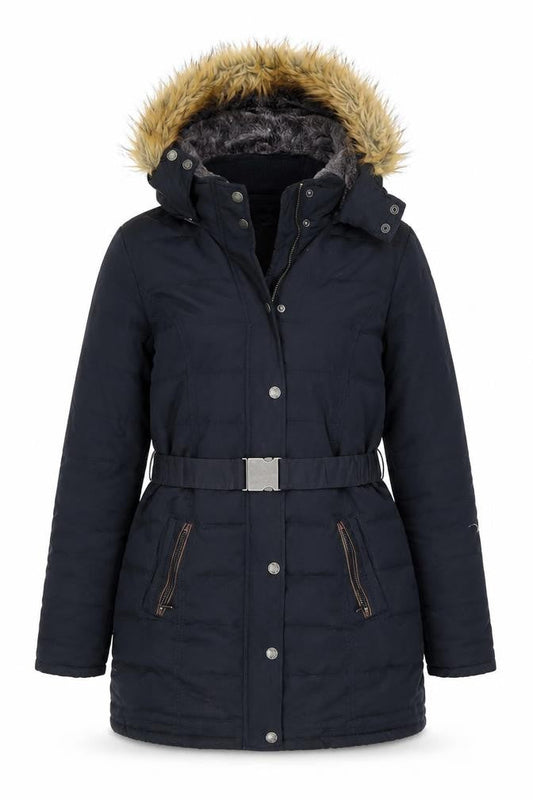 Womens UK Size 8 FatFace Black Puffer Jacket