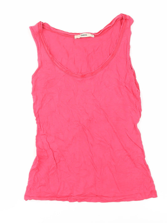 Womens UK Size XS Oasis Pink Basic Tank