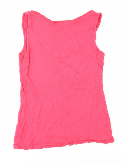 Womens UK Size XS Oasis Pink Basic Tank