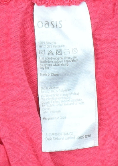 Womens UK Size XS Oasis Pink Basic Tank