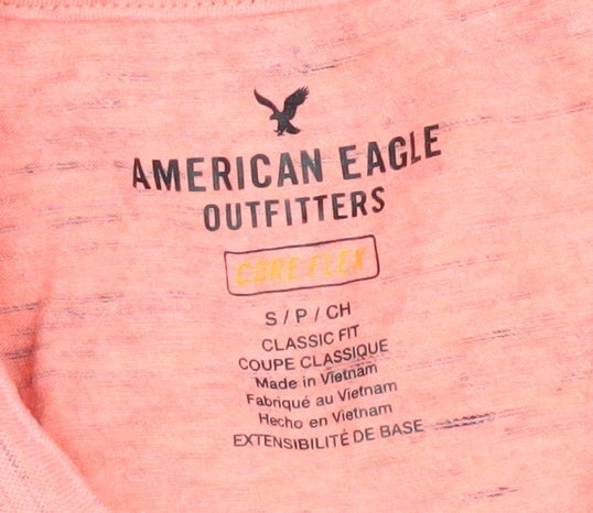 Womens UK Size S American Eagle Pink Basic T-Shirt
