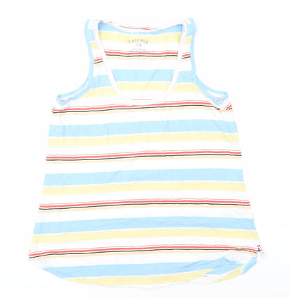 FatFace Women's Multicolour Tank Top Size 10 - Casual Striped Wear