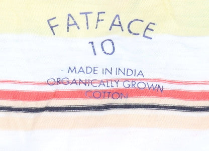 FatFace Women's Multicolour Tank Top Size 10 - Casual Striped Wear