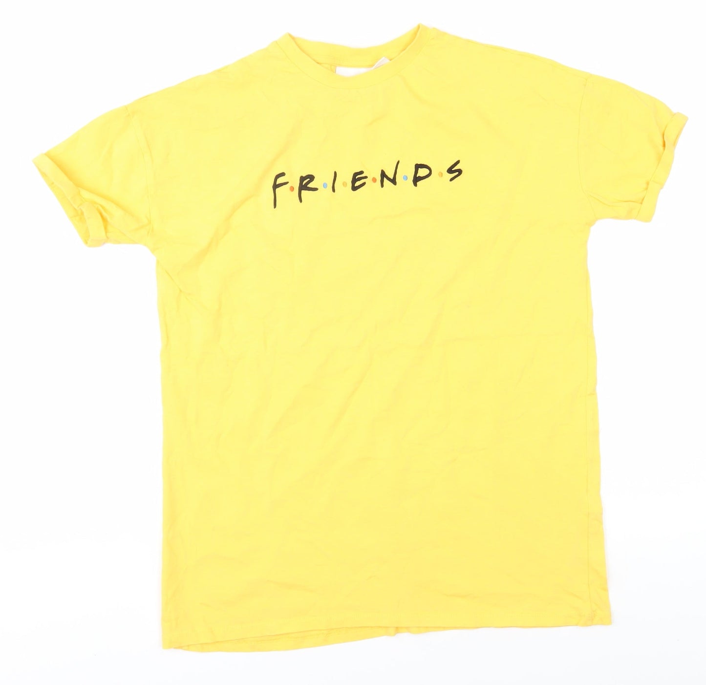 Friends Boys Yellow T-Shirt, Short Sleeve, Size 14-15 Years