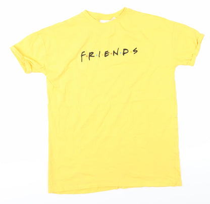 Friends Boys Yellow T-Shirt, Short Sleeve, Size 14-15 Years