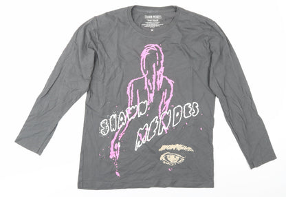 Shawn Mendes Grey Unisex Music Tour T-Shirt M Long Sleeve