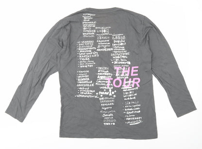 Shawn Mendes Grey Unisex Music Tour T-Shirt M Long Sleeve