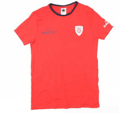 UEFA Men's Red Euro 2020 T-Shirt Size M Crew Neck