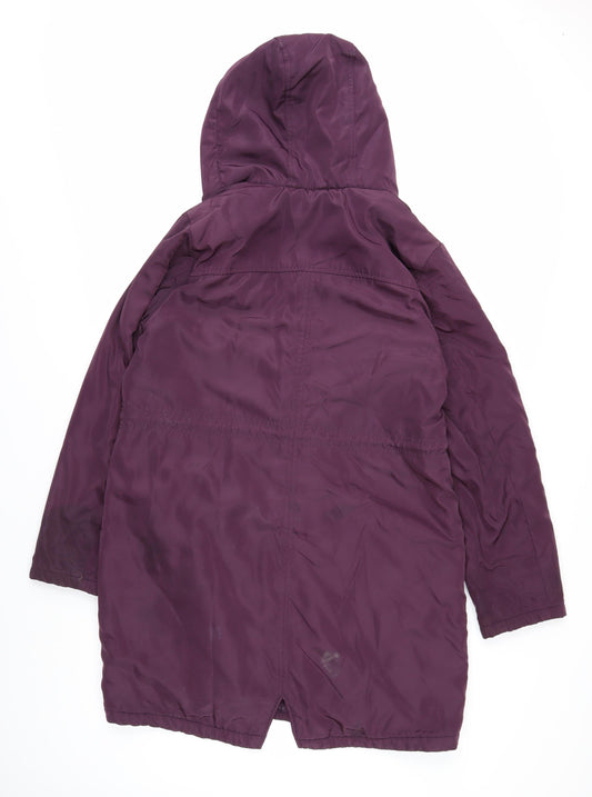 Red Herring Women's Purple Parka Coat Size 14