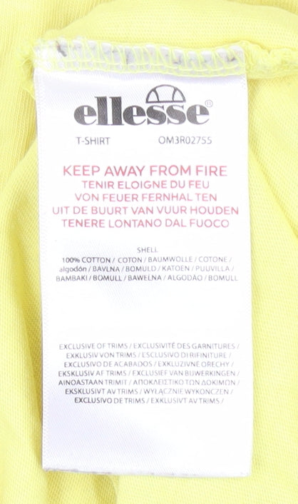 Ellesse Boys Yellow T-Shirt, Size 10-11, Short Sleeve, Logo Accent