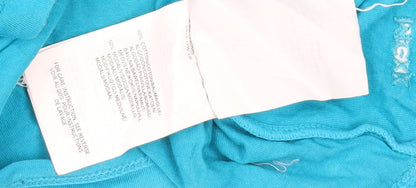 Mexx Women Blue XS Basic T-Shirt Scoop Neck Casual