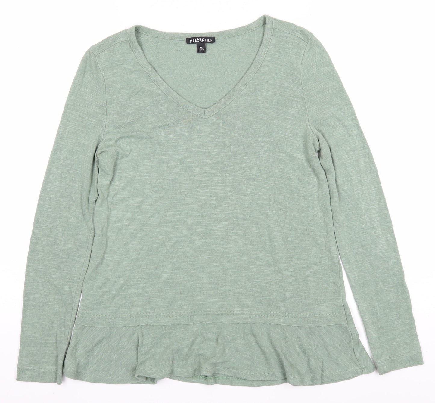 Womens UK Size XS J.CREW Green Basic T-Shirt