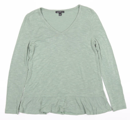 Womens UK Size XS J.CREW Green Basic T-Shirt