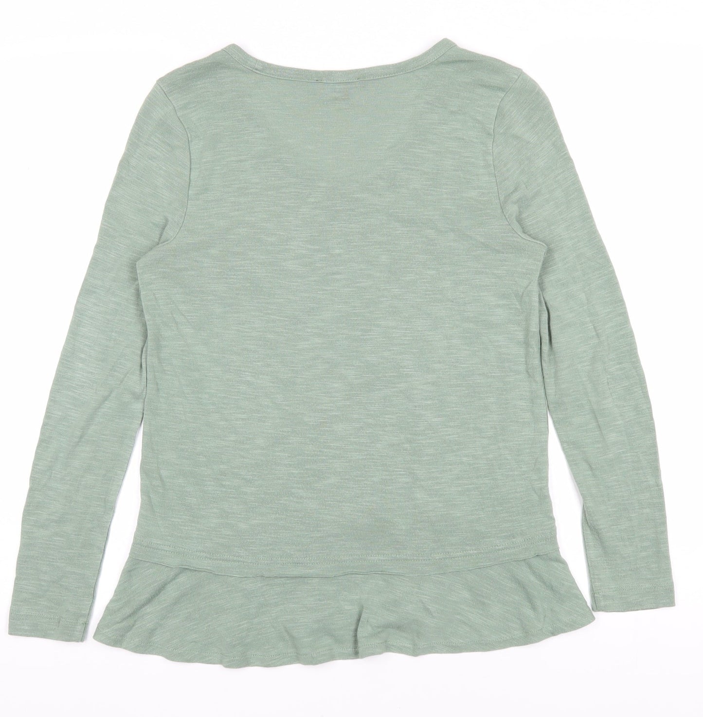 Womens UK Size XS J.CREW Green Basic T-Shirt