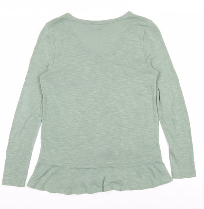 Womens UK Size XS J.CREW Green Basic T-Shirt